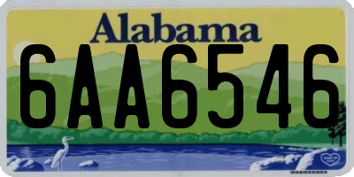 AL license plate 6AA6546