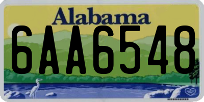 AL license plate 6AA6548