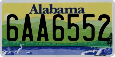 AL license plate 6AA6552