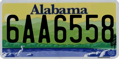 AL license plate 6AA6558