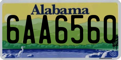 AL license plate 6AA6560