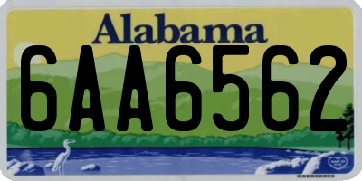AL license plate 6AA6562