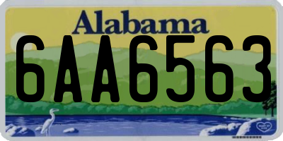 AL license plate 6AA6563