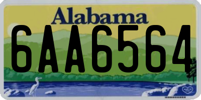 AL license plate 6AA6564