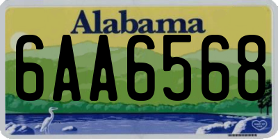 AL license plate 6AA6568