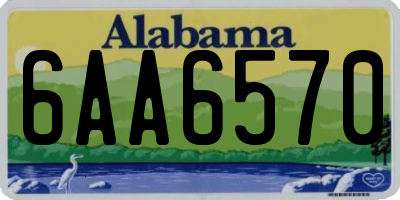 AL license plate 6AA6570
