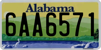 AL license plate 6AA6571