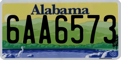 AL license plate 6AA6573