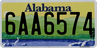 AL license plate 6AA6574