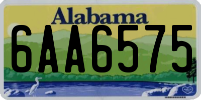 AL license plate 6AA6575