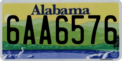 AL license plate 6AA6576