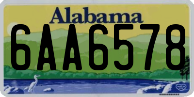 AL license plate 6AA6578