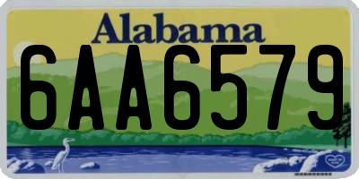 AL license plate 6AA6579