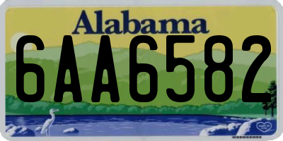 AL license plate 6AA6582