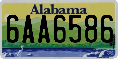 AL license plate 6AA6586