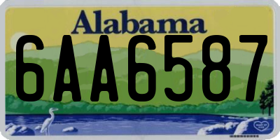AL license plate 6AA6587