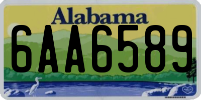 AL license plate 6AA6589