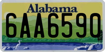 AL license plate 6AA6590