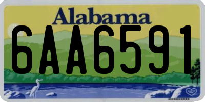 AL license plate 6AA6591