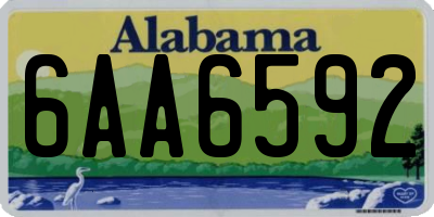 AL license plate 6AA6592