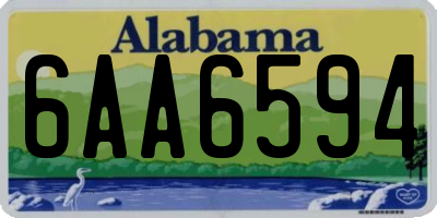 AL license plate 6AA6594