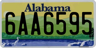 AL license plate 6AA6595