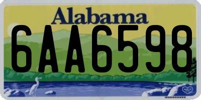 AL license plate 6AA6598