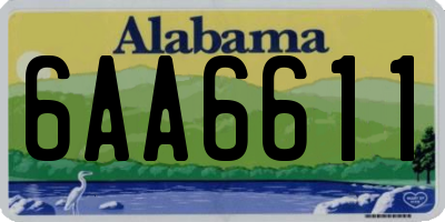 AL license plate 6AA6611