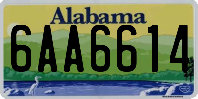 AL license plate 6AA6614