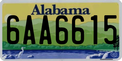 AL license plate 6AA6615