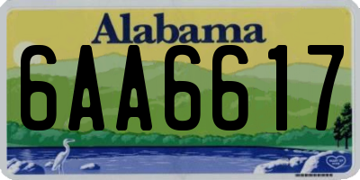 AL license plate 6AA6617