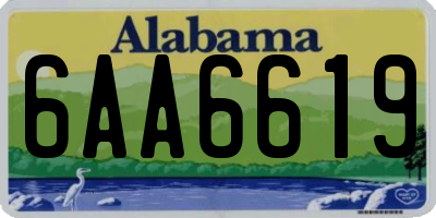 AL license plate 6AA6619