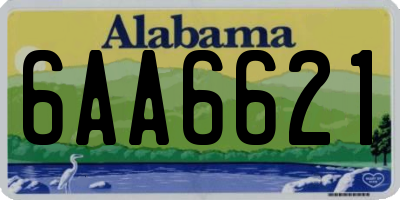AL license plate 6AA6621