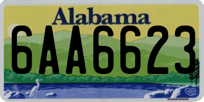 AL license plate 6AA6623