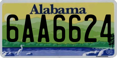 AL license plate 6AA6624