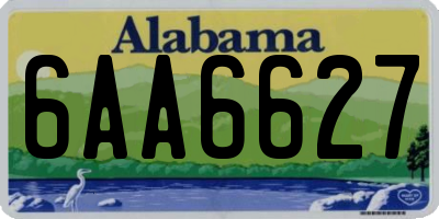 AL license plate 6AA6627