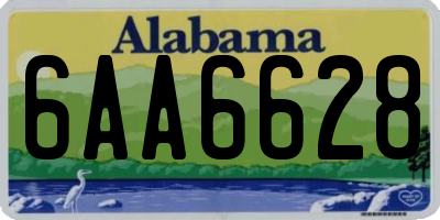 AL license plate 6AA6628