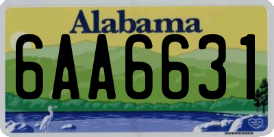 AL license plate 6AA6631