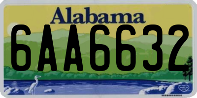 AL license plate 6AA6632