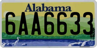 AL license plate 6AA6633