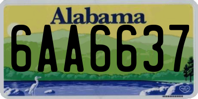 AL license plate 6AA6637