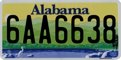 AL license plate 6AA6638