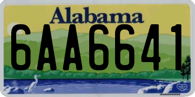 AL license plate 6AA6641