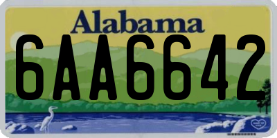 AL license plate 6AA6642