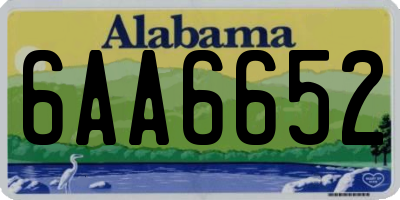 AL license plate 6AA6652