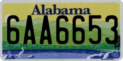 AL license plate 6AA6653