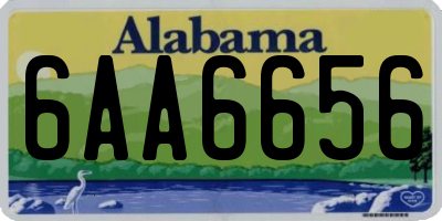 AL license plate 6AA6656