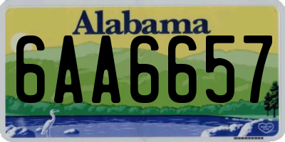 AL license plate 6AA6657