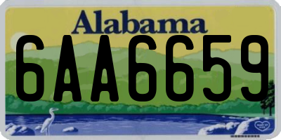 AL license plate 6AA6659