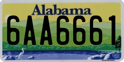 AL license plate 6AA6661